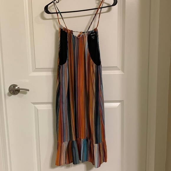 Revolve Fifteen twenty multicolor keyhole striped ruffle hem dress - Picture 2 of 6